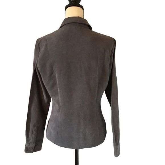 Lemon Grass Studio Women’s Long Sleeve Gray Button Down Shirt Size Small - Picture 4 of 4